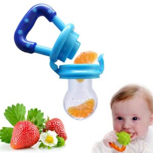 Toyboy Baby's BPA-Free Silicone Food Nibbler for Fruit and Veggie with Handle (Multicolour, 6-12 Months)