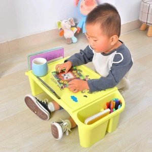 Children's Study Table Baby Snack Table Storage Box, Writing Plastic Table