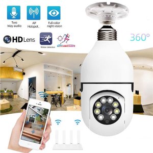 Bulb System 360 Degree WiFi Panorama PTZ IP Security Camera