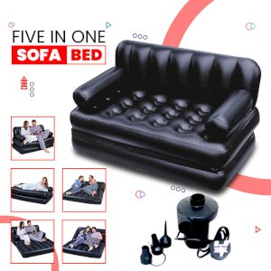5 In 1 Double Sofa Cum Bed with Free Electric Auto Pumper