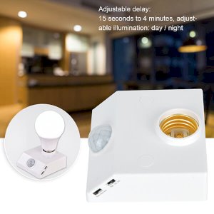  Infrared Motion Sensor Automatic Light Lamp Holder