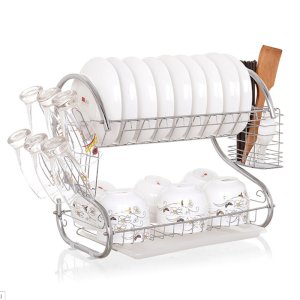 2 Layer Kitchen Dish Rack