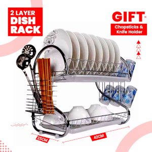 2 Layer Kitchen Dish Rack